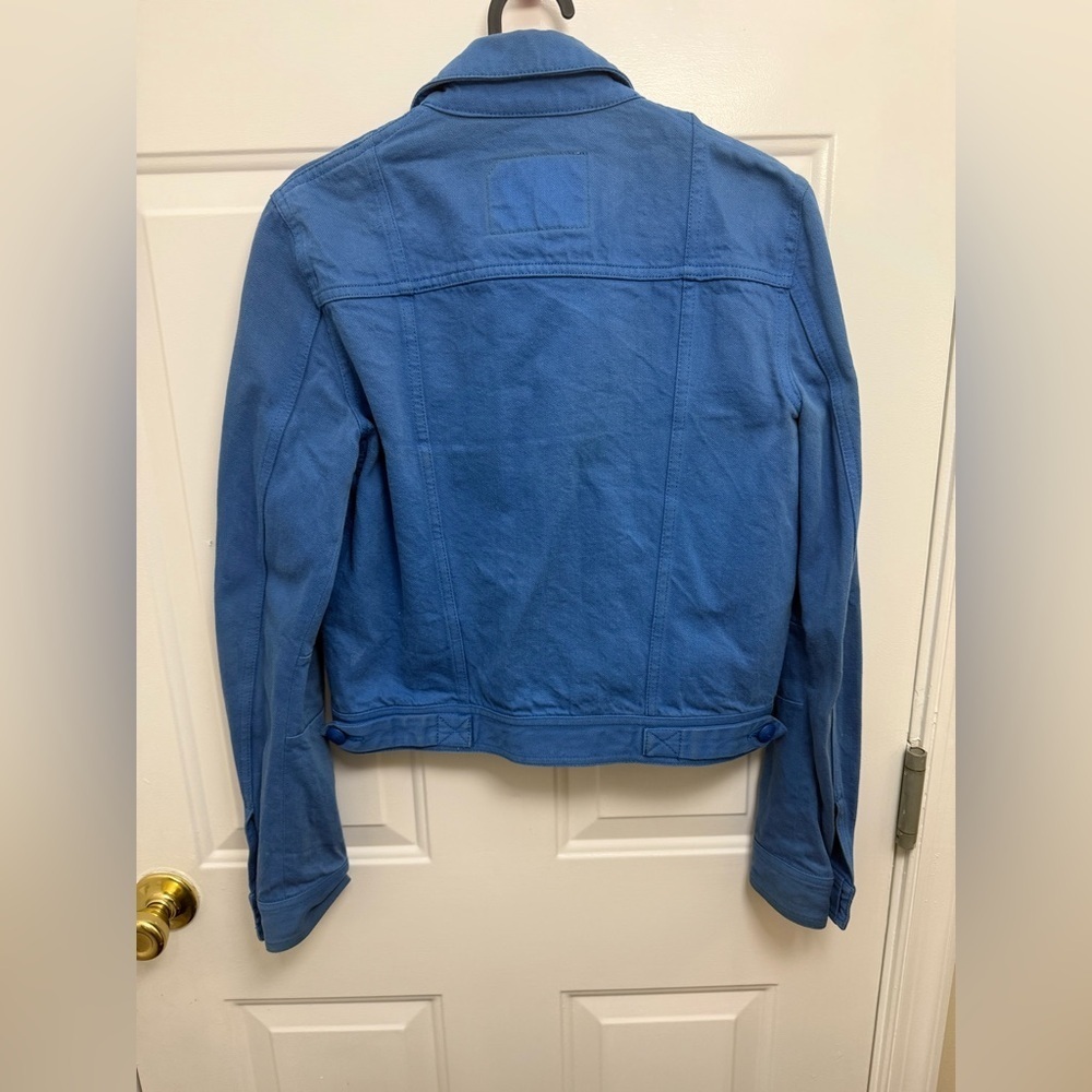 Balenciaga Denim Blue Overdyed Denim Jacket Size 36 Designer Luxury - Picture 10 of 12